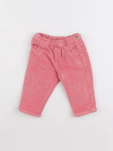 Petit Bateau - pantalon doublé rose - 6 mois