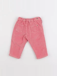 Petit Bateau - pantalon doublé rose - 6 mois