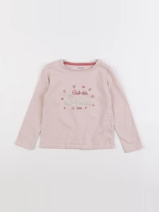 Vertbaudet - tee-shirt or, rose - 3 ans