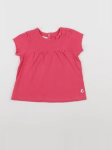 Petit Bateau - tee-shirt rose - 12 mois