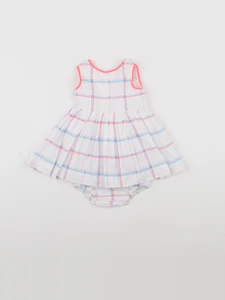 Jacadi - robe bleu, blanc, rose - 6 mois