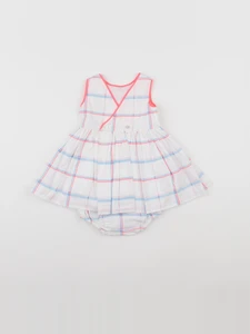 Jacadi - robe bleu, blanc, rose - 6 mois