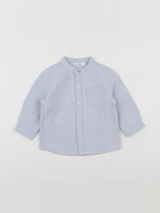 Boutchou - chemise bleu - 12 mois