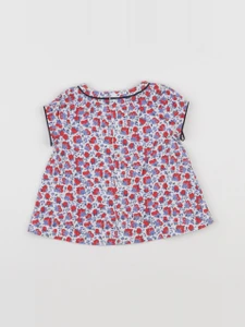 Petit Bateau - blouse rouge - 6 mois
