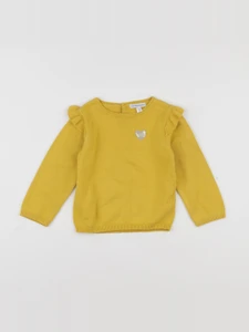 Vertbaudet - pull jaune - 18 mois