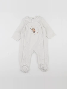 Tape à l'oeil - pyjama velours blanc - 12 mois