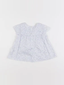 Jacadi - blouse bleu, blanc - 12 mois