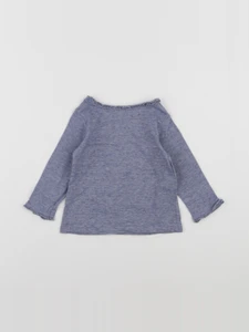H&M - tee-shirt blanc, bleu - 6/9 mois