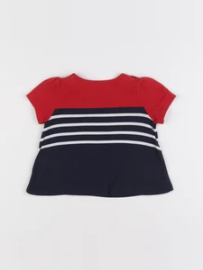 Petit Bateau - tee-shirt bleu, blanc - 6 mois