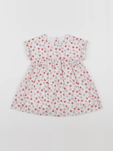 Vertbaudet - robe blanc, rouge - 9 mois