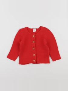 H&M - gilet rouge - 6/9 mois