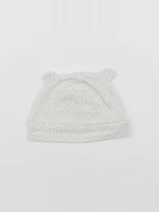 H&M - bonnet blanc - 3/6 mois