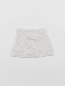 H&M - bonnet blanc - 3/6 mois