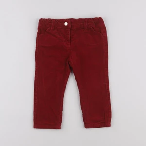 Vertbaudet - pantalon rouge - 9 mois