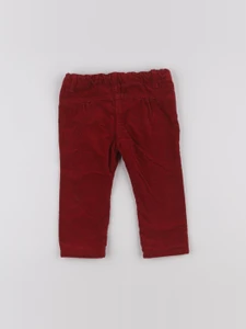 Vertbaudet - pantalon rouge - 9 mois