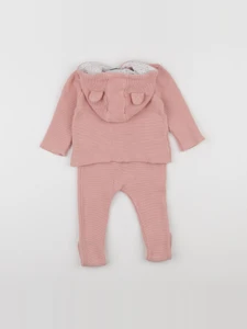 Vertbaudet - ensemble rose - 12 mois