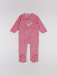 Vertbaudet - pyjama velours rose - 2 ans