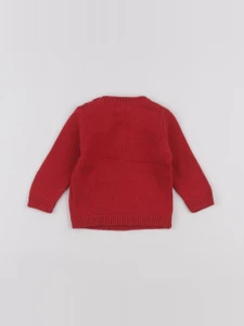 Vertbaudet - pull rouge - 3 mois