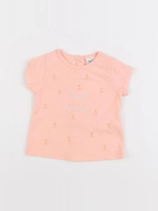 Tape à l'oeil - tee-shirt rose fluo - 3 mois