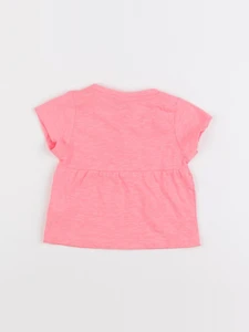 Tape à l'oeil - tee-shirt rose fluo - 3 mois