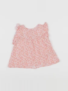 Vertbaudet - robe blanc, rouge - 9 mois
