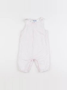 Jacadi - combinaison blanc, rose - 6 mois