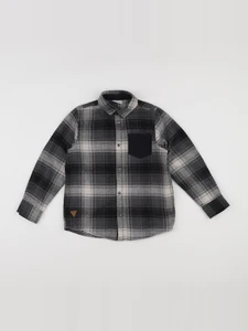 Vertbaudet - chemise gris, noir - 8 ans