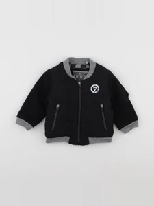 IKKS - veste doublé, imprimé au dos noir - 12 mois