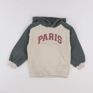 Vertbaudet - sweat beige, vert - 5 ans