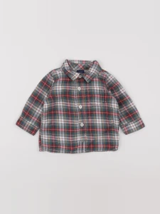 GAP - chemise vert, rouge - 6/12 mois