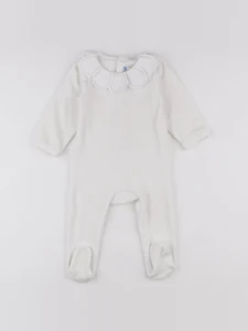 Jacadi - pyjama velours blanc - 12 mois