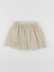 Vertbaudet - jupe beige, or - 2 ans