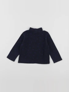 Petit Bateau - sous-pull bleu - 12 mois