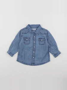Boutchou - chemise bleu - 12 mois