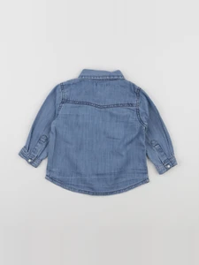 Boutchou - chemise bleu - 12 mois