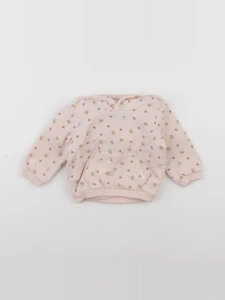 Vertbaudet - sweat rose - 9 mois