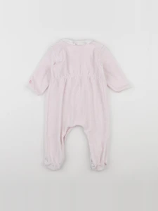 Petit Bateau - pyjama velours rose - 12 mois