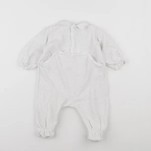 Petit Bateau - pyjama velours blanc - 6 mois