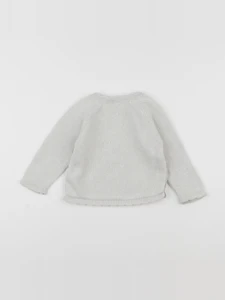 Vertbaudet - pull blanc - 12 mois