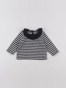 Petit Bateau - tee-shirt beige, bleu - 6 mois