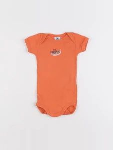 Petit Bateau - body orange - 6 mois