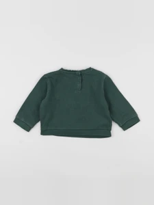 Vertbaudet - sweat vert - 9 mois