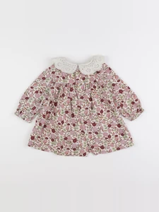 Zara - robe beige, rouge - 18 mois à 2 ans