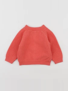 Petit Bateau - gilet orange - 6 mois