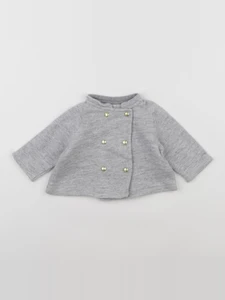 Petit Bateau - gilet gris - 6 mois