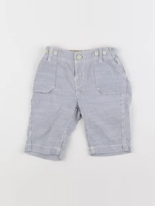 H&M - short blanc, bleu - 9/12 mois