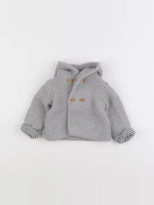 Cyrillus - veste doublé gris - 6 mois