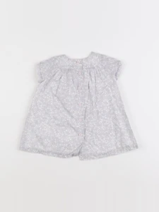 Petit Bateau - robe gris - 3 mois