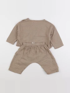 Zara - ensemble marron - 3/6 mois