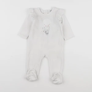 Vertbaudet - pyjama velours blanc - 6 mois